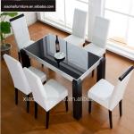 XHZ-214 2014 wooden dining table with glass top