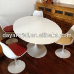 saarinen tulip table in MDF wood (cm 2,5 thick) in black or white paint or in black or white liquid laminate