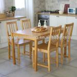 Natural Color Solid Pine Wood Dining Table, Wood Dining sets