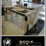 LT1008A hot selling natural marble top dining table
