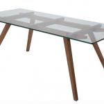 Hot sale square glass dining table