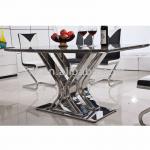 Modern design stainless steel hardware marble dining tables 330-D330E