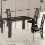 square dining table glass top-DTN-01