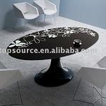black oval shape dining table on sales-TS-B050
