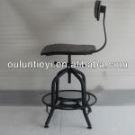 Vintage Toledo Dining Stool Distressed Black-OL1022C