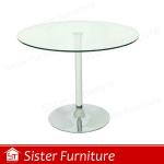2013 modern hot sell metal glass dining table STDT-13001A
