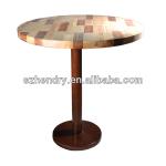 modern round wood dining room table