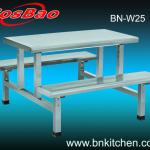 Commercial fast food table and chairs