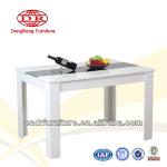White High glossy wooden Dining Table