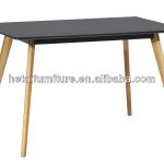 SPIO Black Dining Table - matt gloss 18MDF top