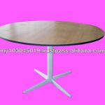Rounded Drink Table-Beige color