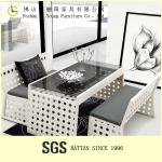 PE rattan furniture dinning table and chairs LG69X Set
