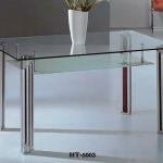 toughened glass modern table set for dining T5003