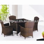 rattan dining table and chair