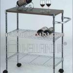 3-Tier Adjustable dining cart
