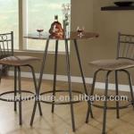 metal frame bar table and chairs with marble veneer table top-MR-1342607