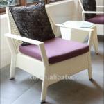 single white rattan sofa