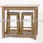 Wooden Breakfast table with 2 stools(BRK001)