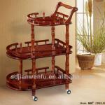 antique wooden tea trolley-RB-604