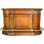 World treasures bar,wooden bar,marble top,hand carved,MOQ:1PC(B50101)-B50101