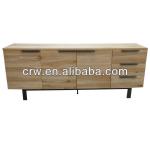 OF-104 Solid Oak Sideboard With Steel Legs