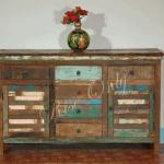 Rise Only vintage rustic reclaimed recycled wood shutter door cabinet sideboard furniture