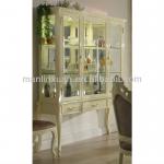 Arias ivory white glass door sideboard