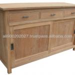 Jepara Indonesia Teak Wood Furniture Buffet Sideboard 3 Drawers 2 Sliding Doors