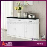 K810B elegent white and black dining storage sideboard cabinet