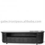 SPECIAL OVAL CONSOLE WITH 7 CD DRAWERS