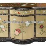 3drawer 4door gold lacquer sideboard