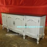 French Cabinet Buffet 4 Doors - Mahogany Antique Reproduction Furniture.