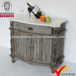 Reproduction french country shabby wood vintage buffet