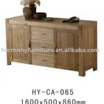 Rizhao Harmony solid oak drawer and cabinet wooden sideboard