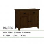 RD Range Dark Solid Oak 2 Drawers 2 Doors Sideboards/Solid Oak Cupboards-RD22S