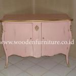 Antique Reproduction Commode French Style Classic Wooden Side Board Vintage Cabinet European Home Mahogany Painted Furniture