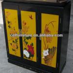 chinoiserie furniture black antique cabinet-A01