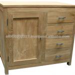 Teak Indoor Wood Cabinet Sideboard 4 Drawers 1 Door Minimalist Furniture - Indonesia Furniture Supplier