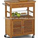New Nature Good Quality China Solid Furniture Wooden Bamboo Kitchen Trolley