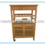 2013 new natural bamboo kitchen trolley