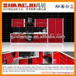 Modern Red Metal Kitchen Cabinet and cupboard