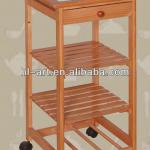2014 new design wood kitchen trolley with wheels