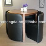 Wooden Table And Chairs With Storage Kitchen Dining Set