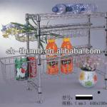 white kitchen trolley/metal trolley/ Fruits and vegetables shelf in the kitchen