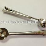 Stainless steel coffee spoon with clip set,coffee spoon