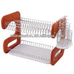 Two-tier Kitchen Cabinet Dish Drying Rack/kitchen dish drying mat/kitchen cabinet dish rack