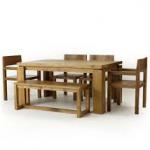 OAK WOODEN DINING TABLE SET