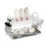 Manufacture hot sales 2 tiers stainless steel dish rack