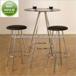 cheap chrome steel glass bar furniture bar table bar chair