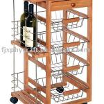 Pine Tile top kitchen Trolley